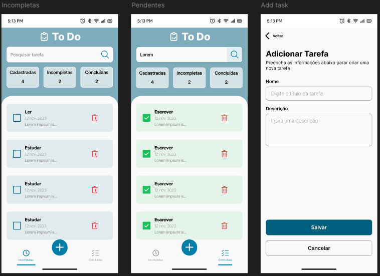 Protótipo do App